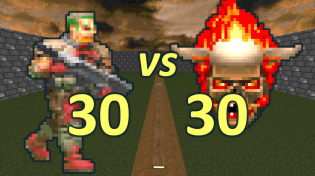 Thumbnail for 30 Zombiemen vs 30 Lost Souls - Monster Infighting - Doom Retro Battles | GG Retro Battles