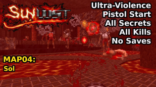 Thumbnail for Doom II: Sunlust - MAP04: Sol (Ultra-Violence 100%) | decino