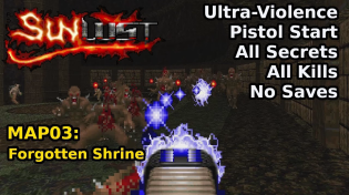 Thumbnail for Doom II: Sunlust - MAP03: Forgotten Shrine (Ultra-Violence 100%) | decino