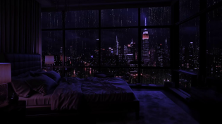 Thumbnail for Entspannen Sie sich mit dem beruhigenden Geräusch von starkem Regen in einem gemütlichen Schlafzimme | Rain City Vibes