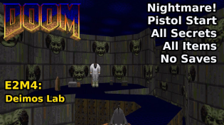 Thumbnail for Doom - E2M4: Deimos Lab (Nightmare! 100% Secrets + Items) | decino