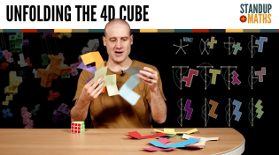 Thumbnail for How many 3D nets does a 4D hypercube have? | Stand-up Maths