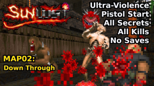 Thumbnail for Doom II: Sunlust - MAP02: Down Through (Ultra-Violence 100%) | decino