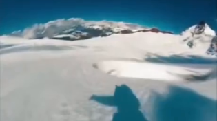 Thumbnail for Skier gets more than he bargained for 