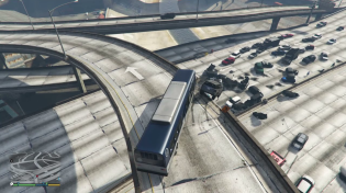 Thumbnail for GTA V - NPCs drive off overpass and cause never-ending chain reaction explosions | settimi_