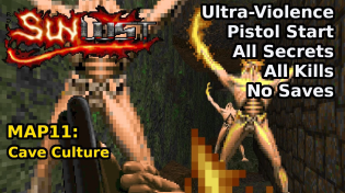 Thumbnail for Doom II: Sunlust - MAP11: Cave Culture (Ultra-Violence 100%) | decino