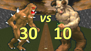 Thumbnail for 30 Imps vs 10 Hell Knights - Monster Infighting - Doom II Retro Battles | GG Retro Battles